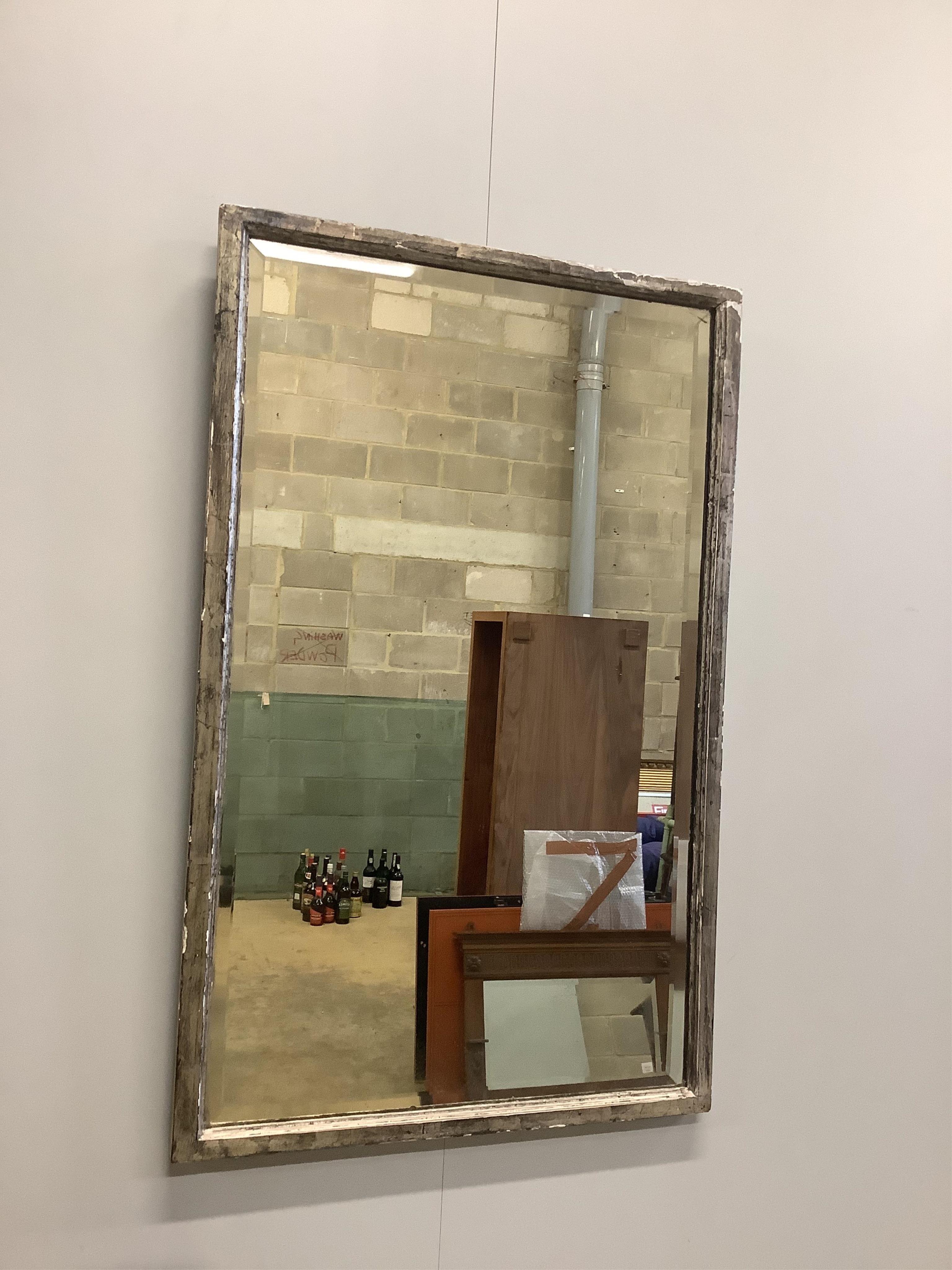 Three Victorian and later rectangular wall mirrors, largest width 76cm, height 100cm. Condition - fair to good